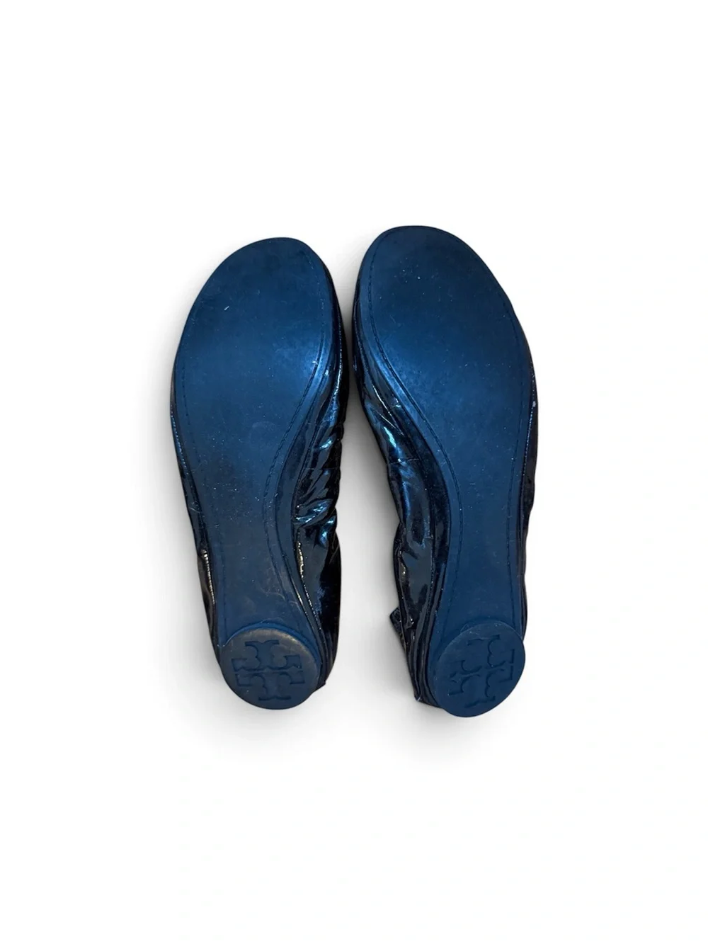 Tory Burch Black Patent Leather Eliza Ballet Flats